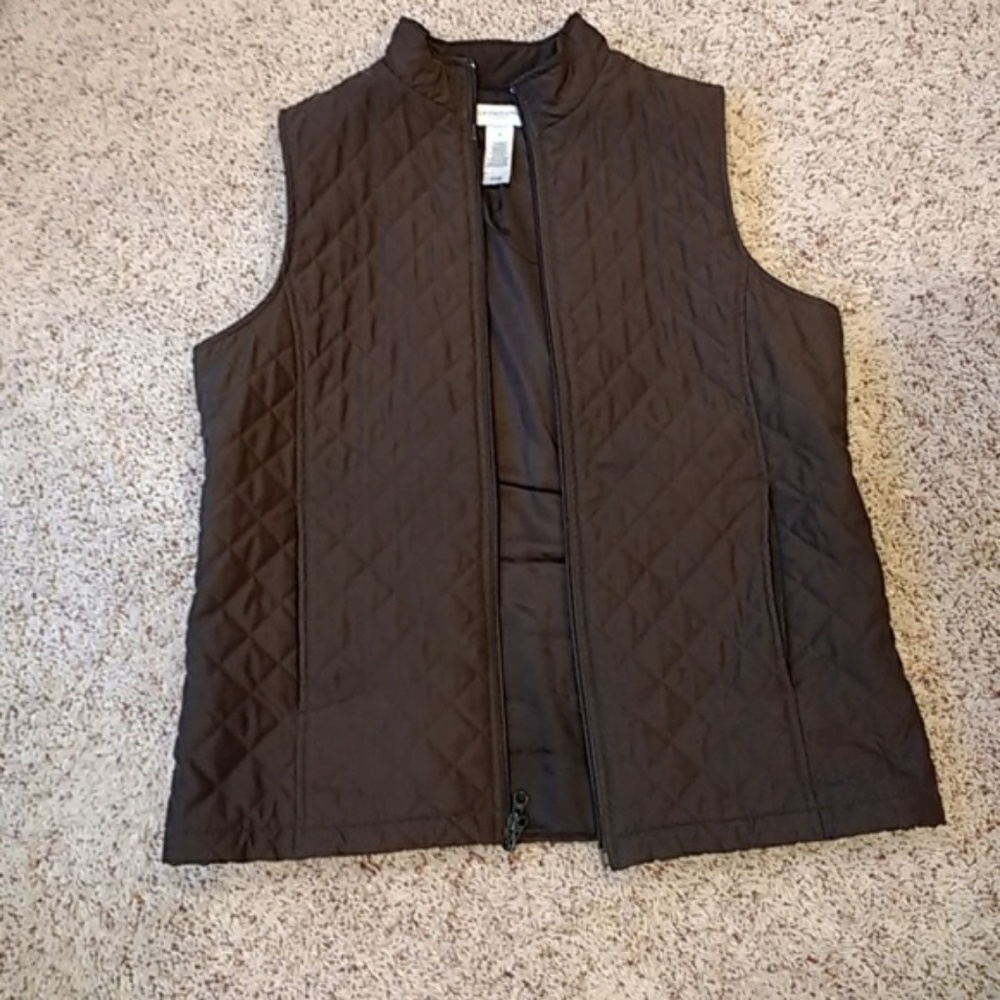 Army Green quilted vest Medium